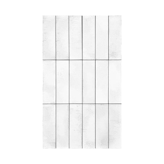 White Glossy Glazed Ceramic Artisanal Tile