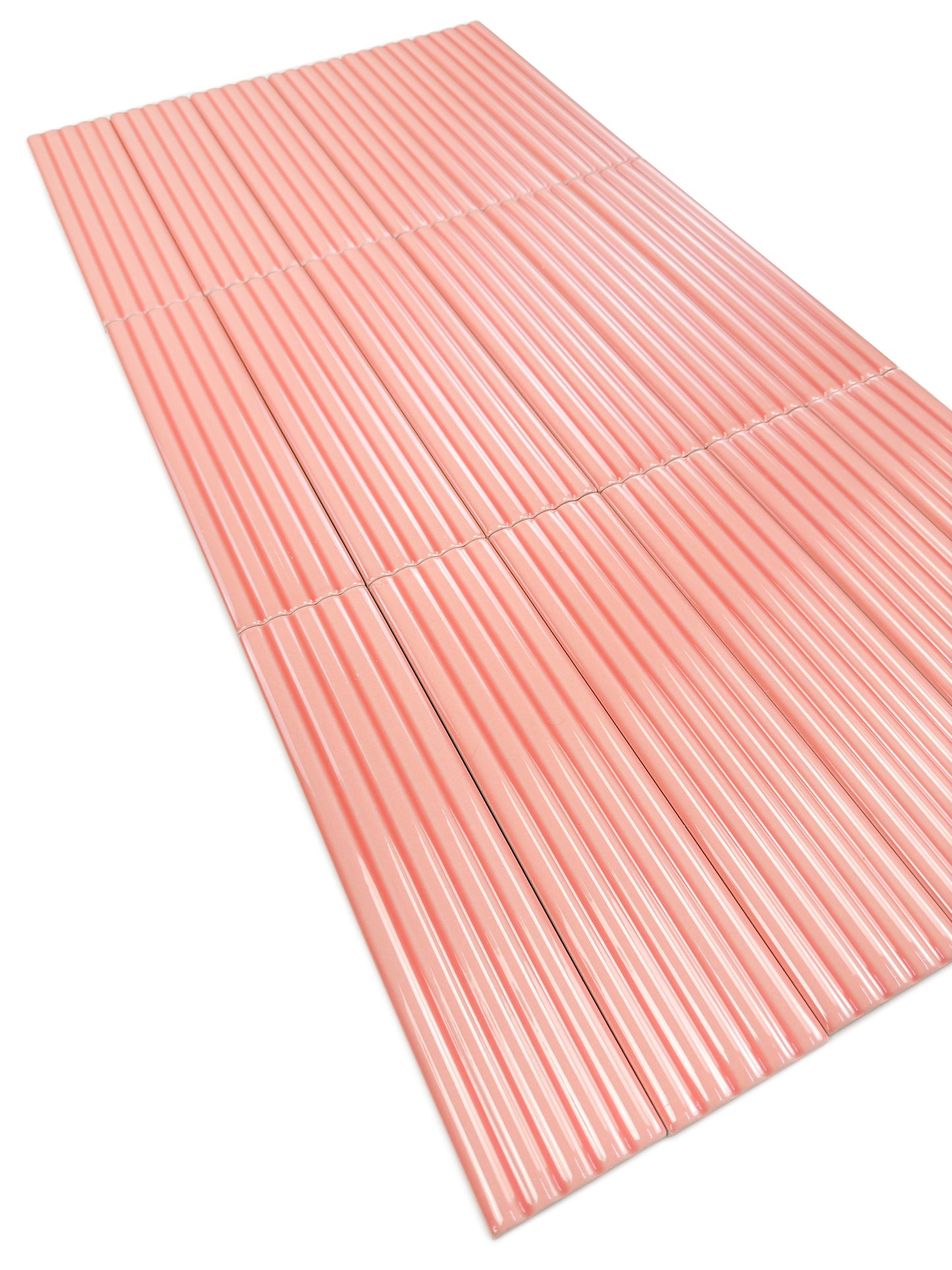 Cinque Terre Series Corallo Pink Glossy Porcelain Artisanal Tile