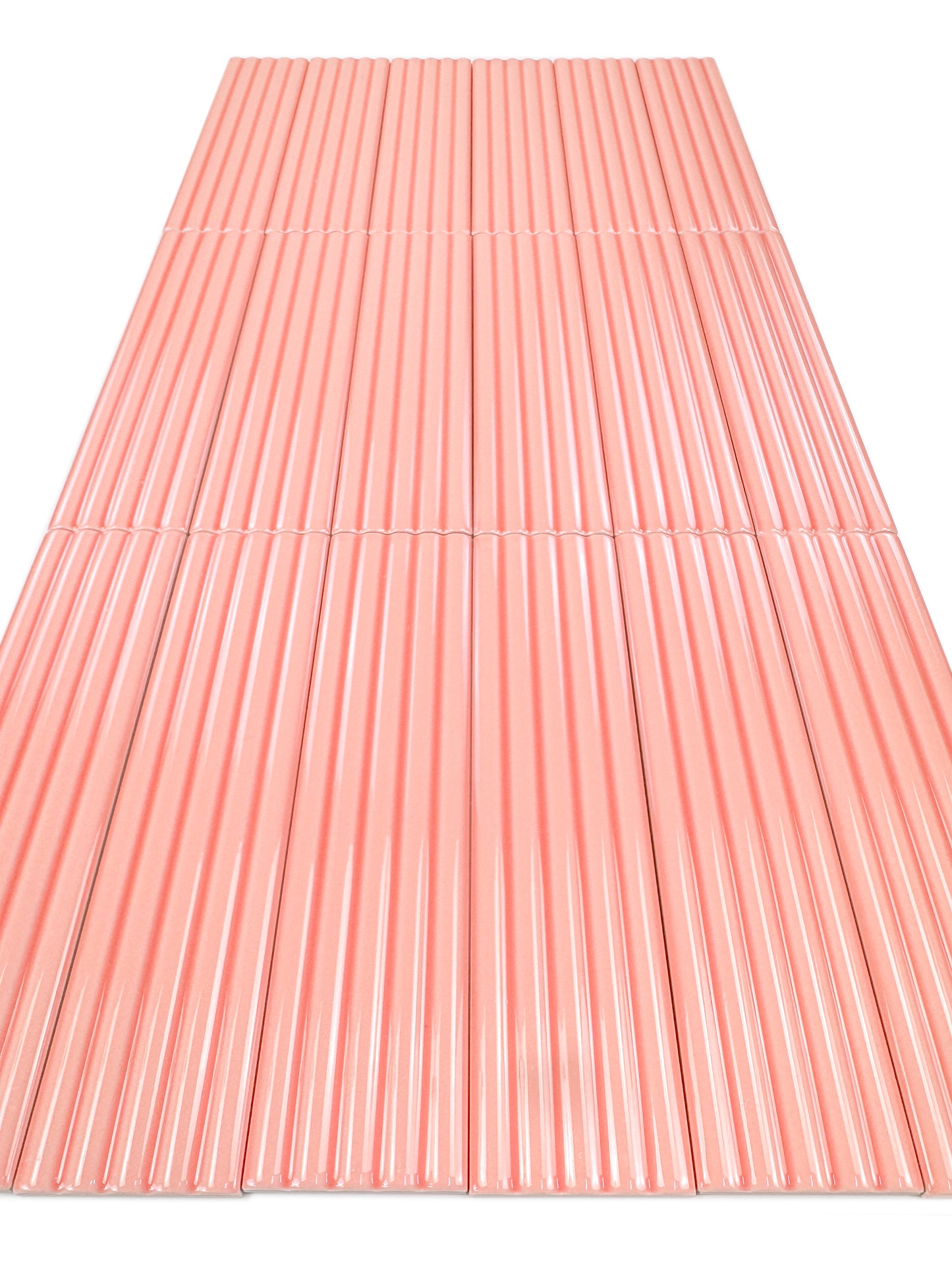 Cinque Terre Series Corallo Pink Glossy Porcelain Artisanal Tile