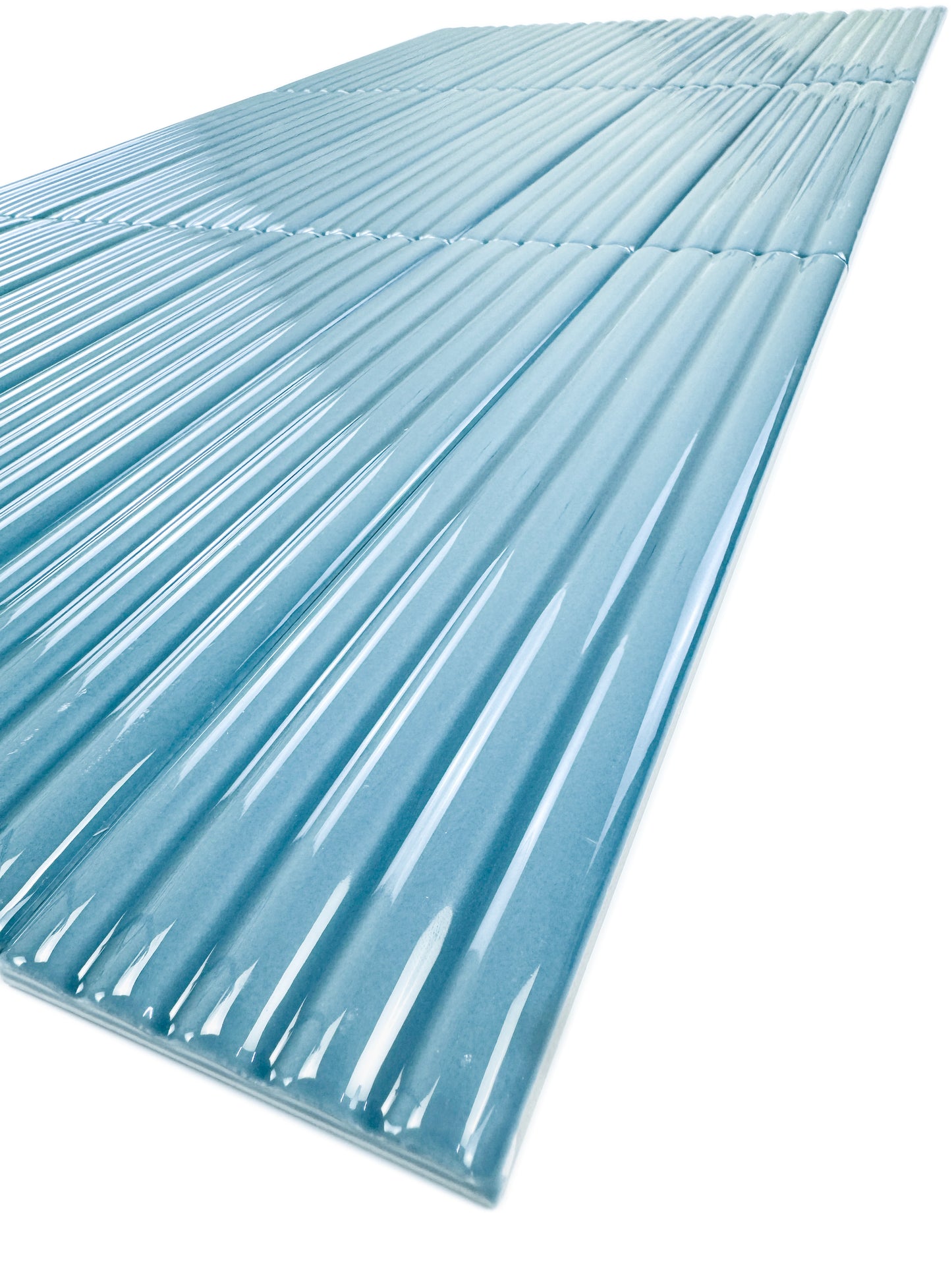 Cinque Terre Series Santorini Blue Glossy Porcelain Artisanal Tile