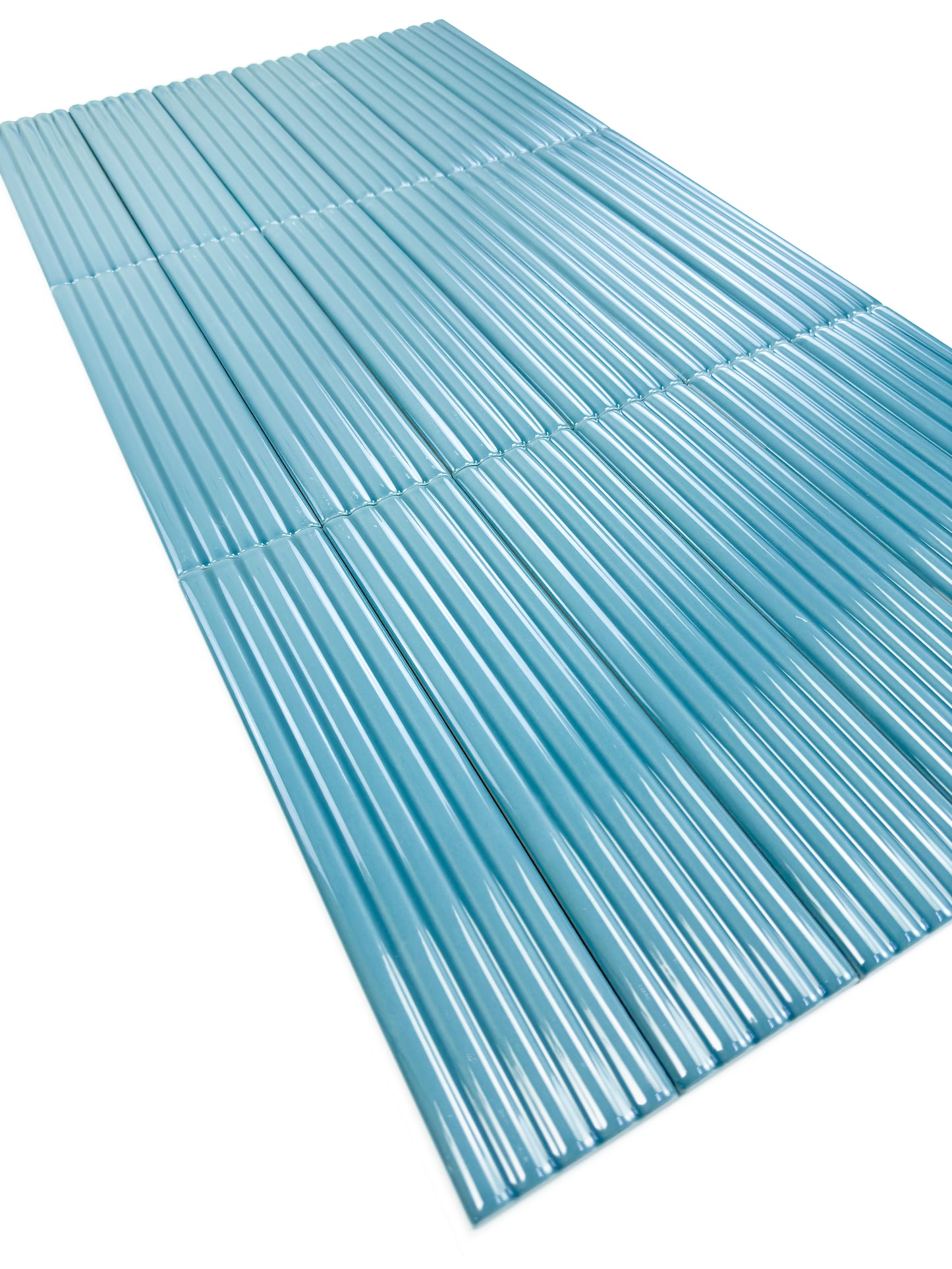 Cinque Terre Series Santorini Blue Glossy Porcelain Artisanal Tile