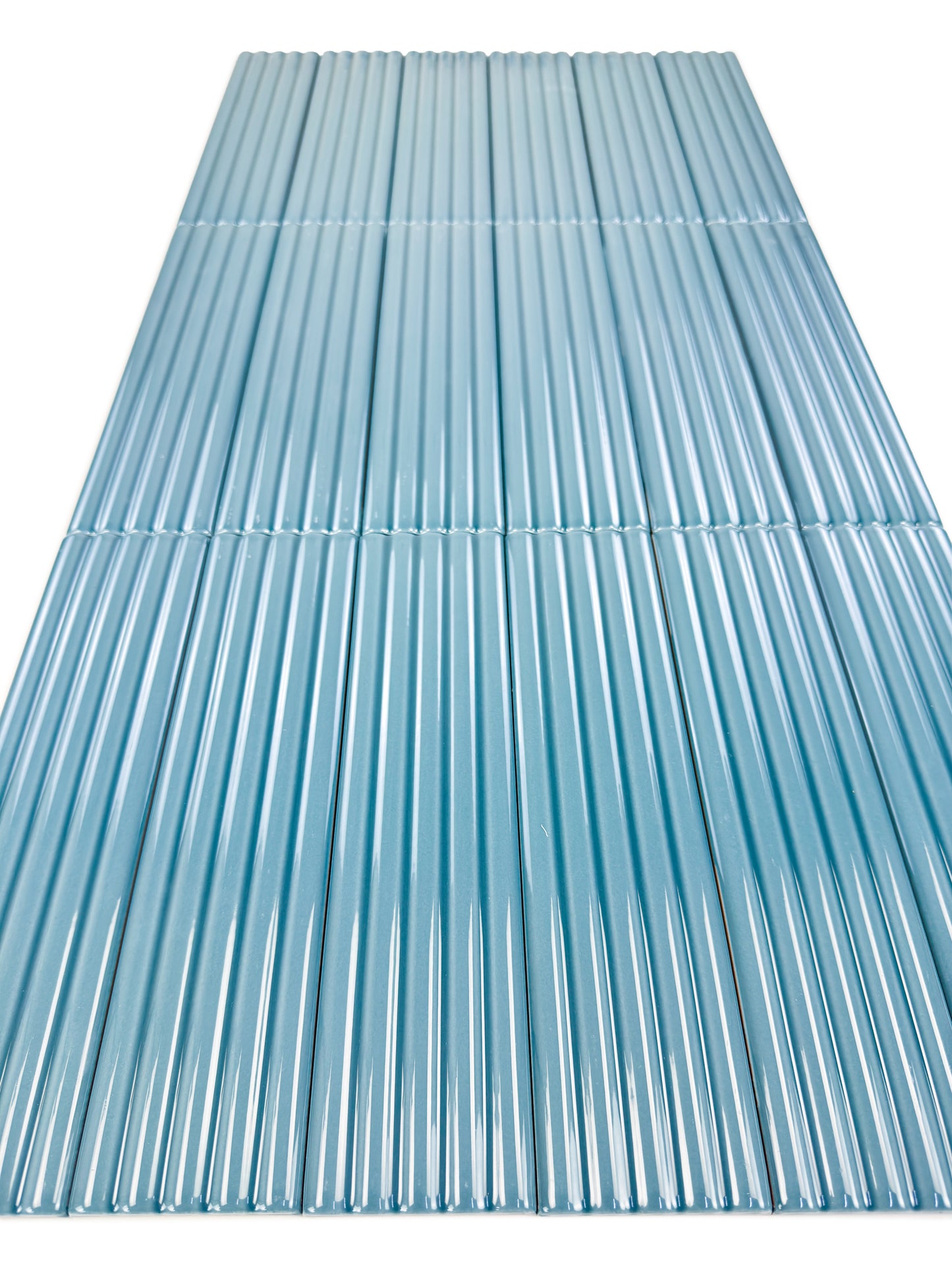 Cinque Terre Series Santorini Blue Glossy Porcelain Artisanal Tile