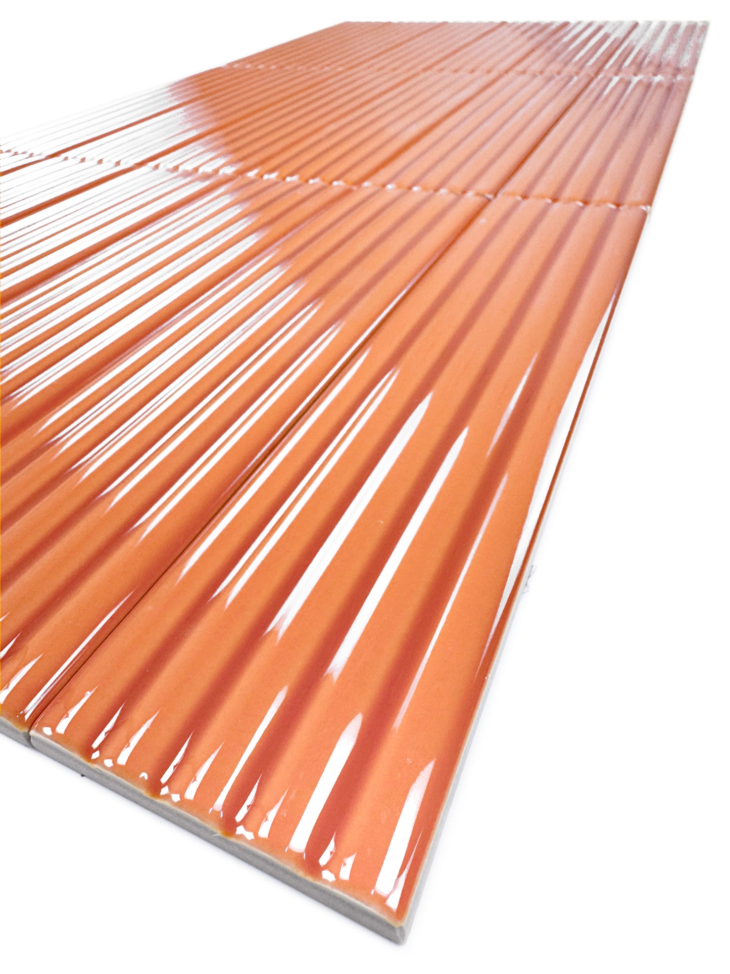 Cinque Terre Series Terracotta Orange Glossy Porcelain Artisanal Tile