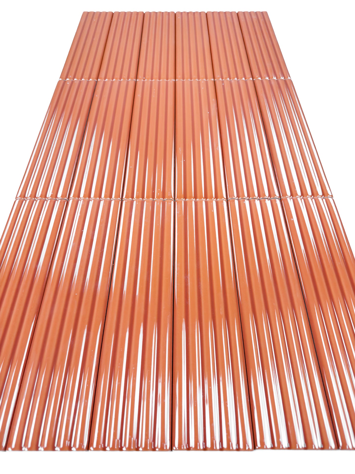 Cinque Terre Series Terracotta Orange Glossy Porcelain Artisanal Tile