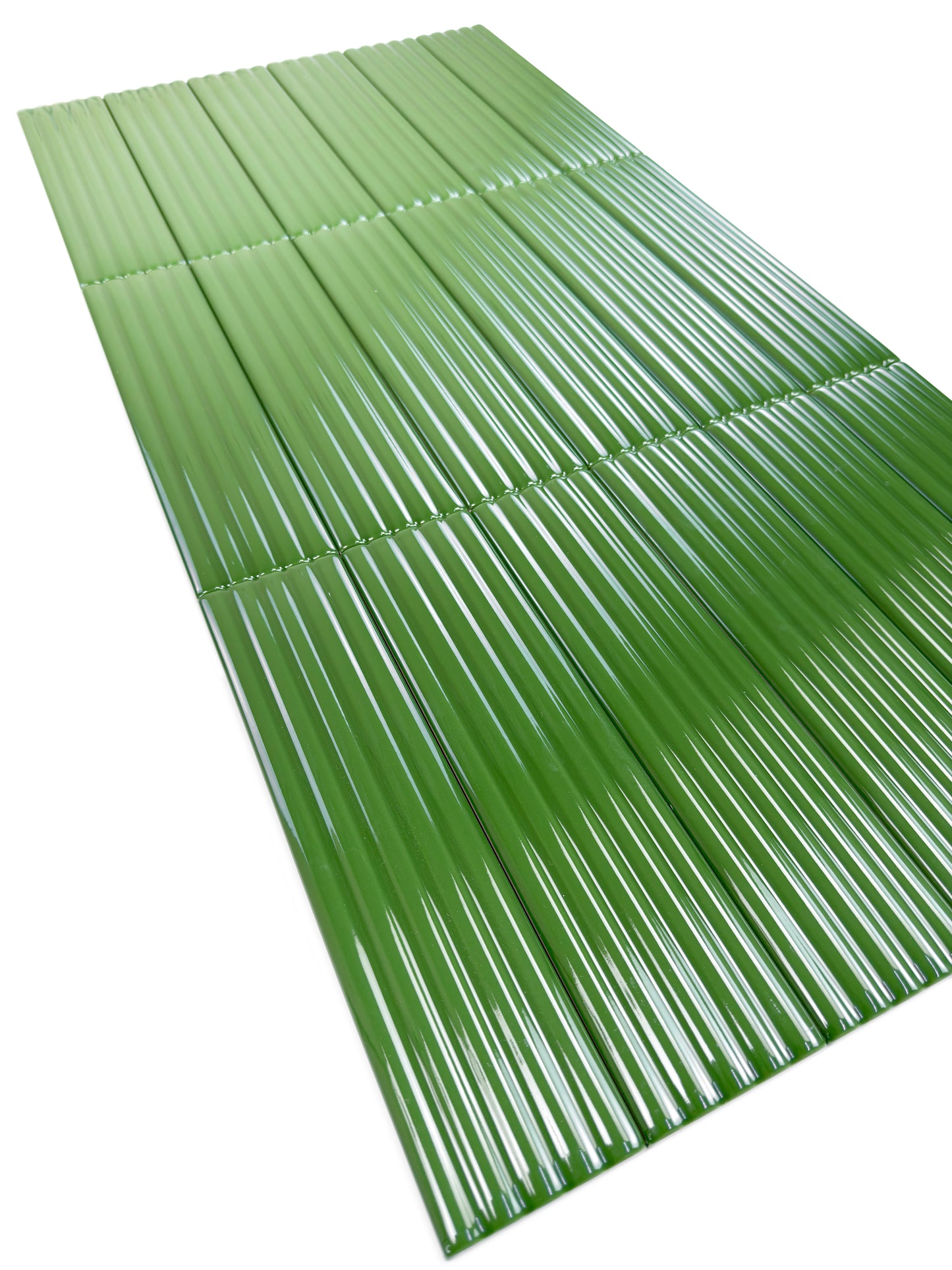 Cinque Terre Series Botanical Green Glossy Porcelain Artisanal Tile