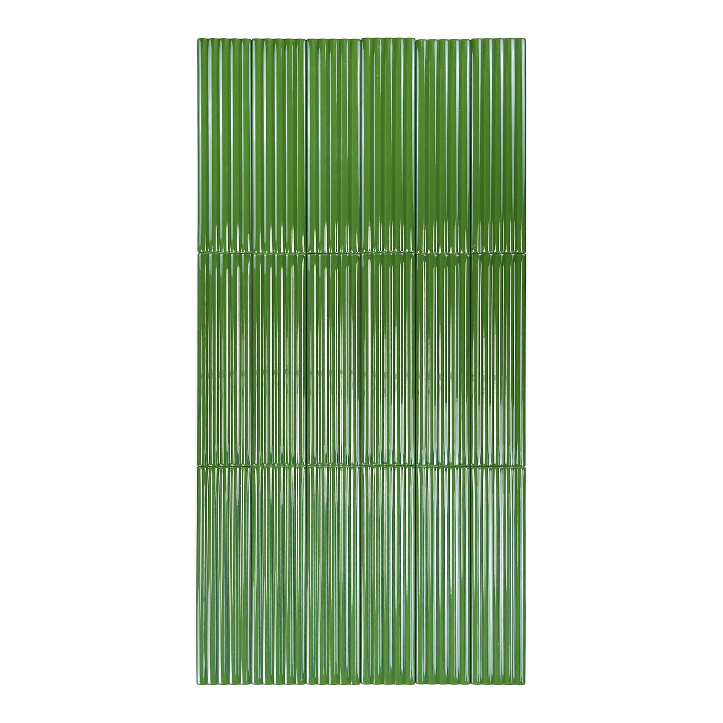 Cinque Terre Series Botanical Green Glossy Porcelain Artisanal Tile