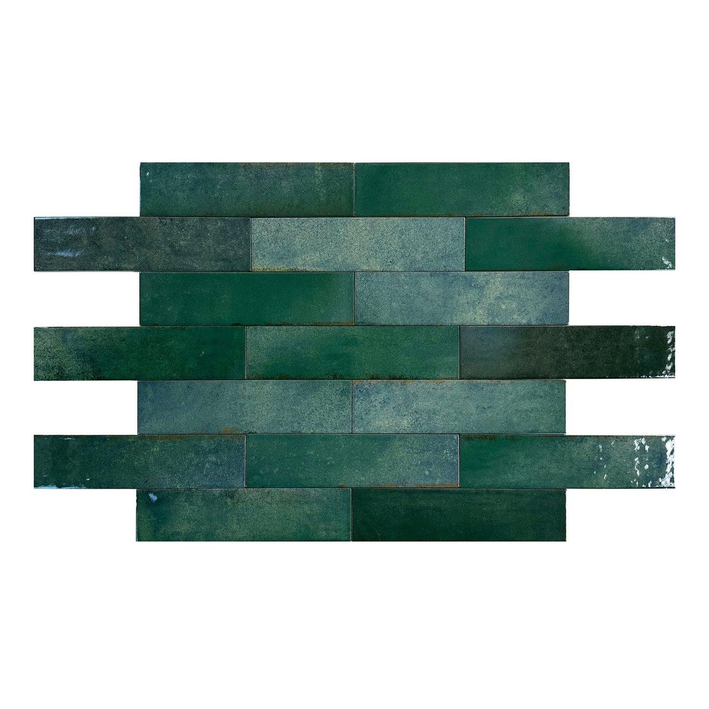 Green Glossy Porcelain Artisanal Tile