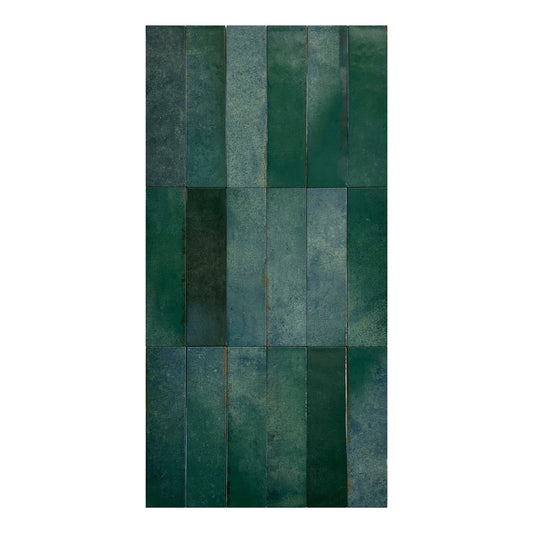 Green Glossy Porcelain Artisanal Tile