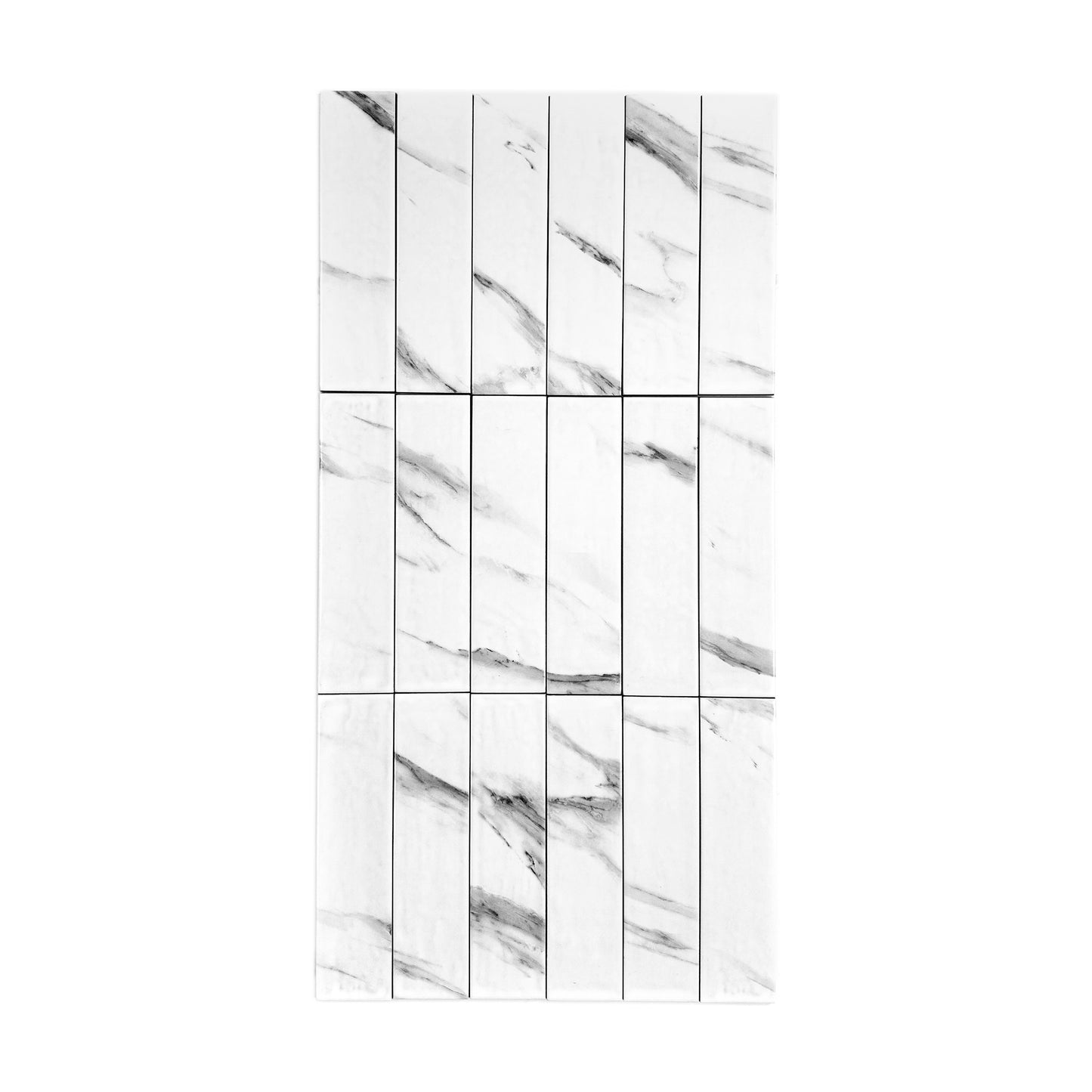 Aurora Vibes  Series Carrara white  Semimatte Porcelain Artisanal Tile