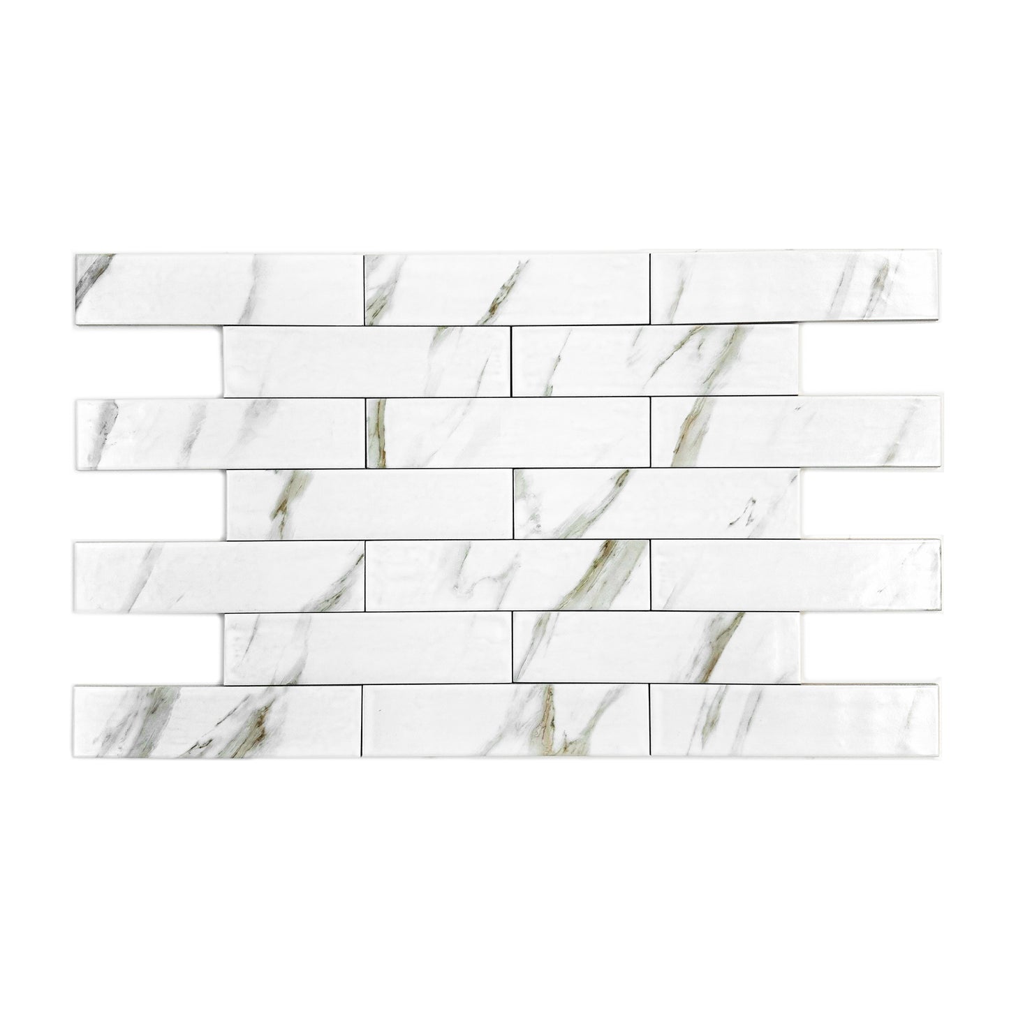 Aurora Vibes  Series Carrara white  Semimatte Porcelain Artisanal Tile
