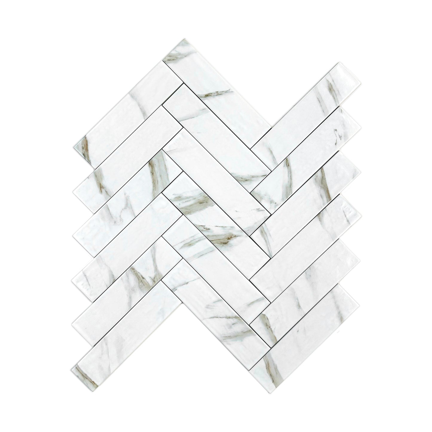 Aurora Vibes  Series Carrara white  Semimatte Porcelain Artisanal Tile