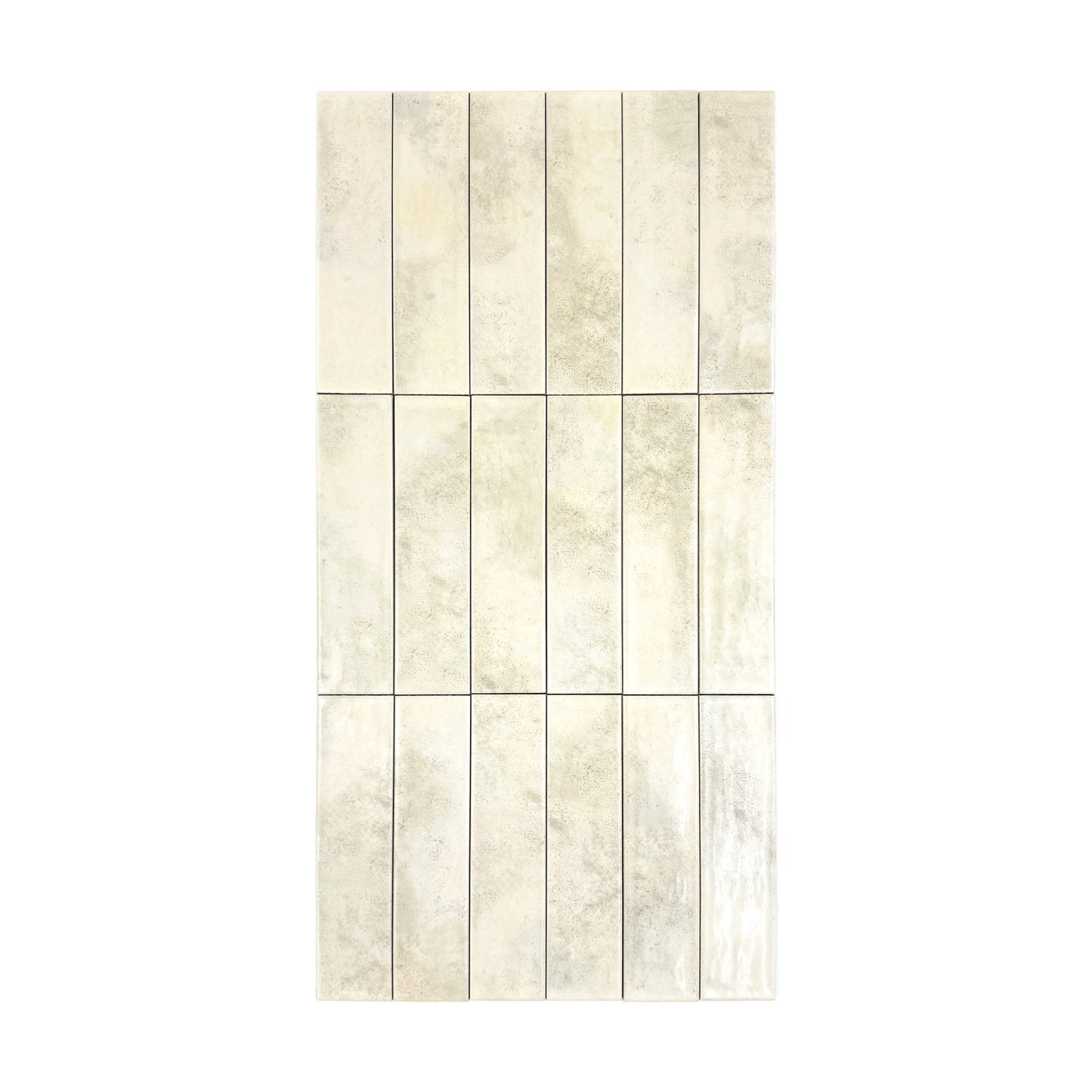 Aurora Vibes  Series Off White & light Grey  Semimatte Porcelain Artisanal Tile