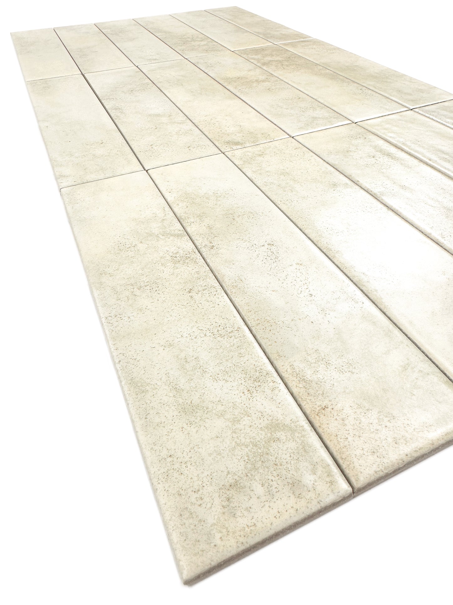 Aurora Vibes  Series Off White & light Grey  Semimatte Porcelain Artisanal Tile