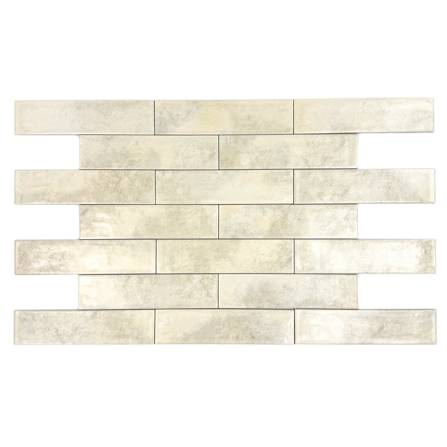 Aurora Vibes  Series Off White & light Grey  Semimatte Porcelain Artisanal Tile