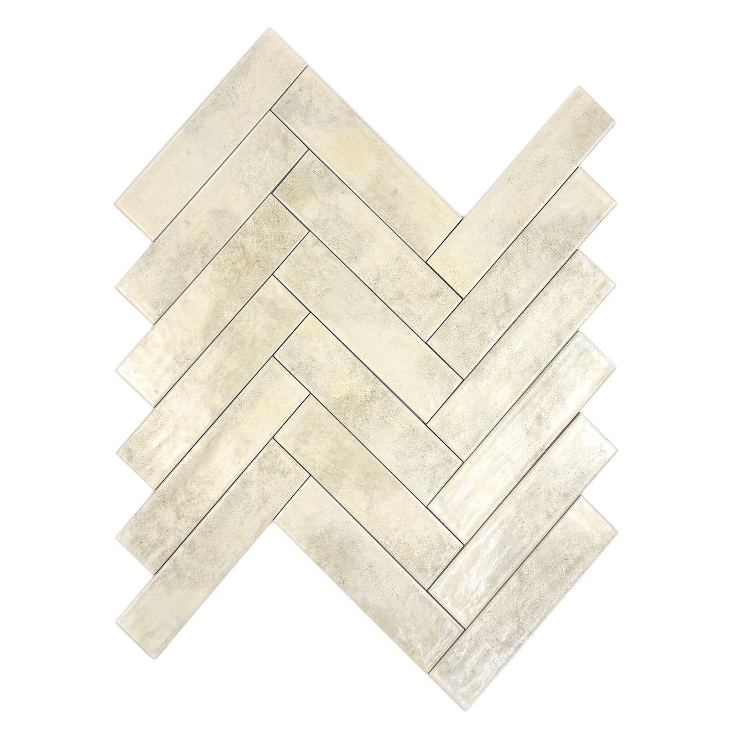 Aurora Vibes  Series Off White & light Grey  Semimatte Porcelain Artisanal Tile