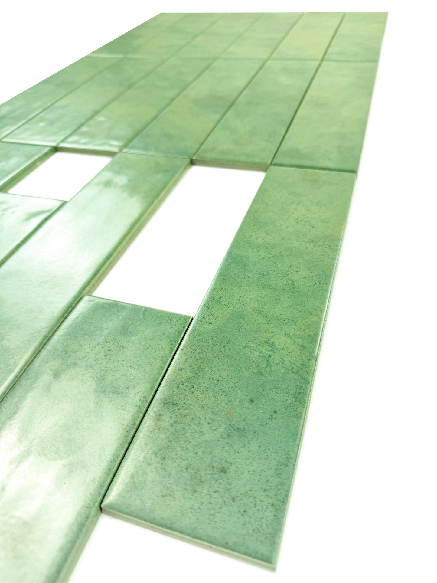 Aurora Vibes  Series Forest green  Semimatte Porcelain Artisanal Tile
