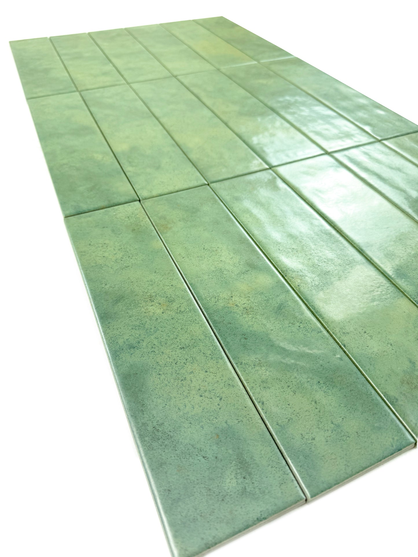 Aurora Vibes  Series Forest green  Semimatte Porcelain Artisanal Tile
