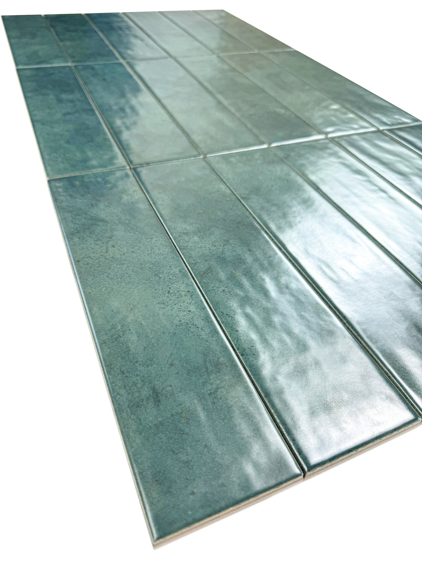 Aurora Vibes  Series Dark Sea Green  Semimatte Porcelain Artisanal Tile