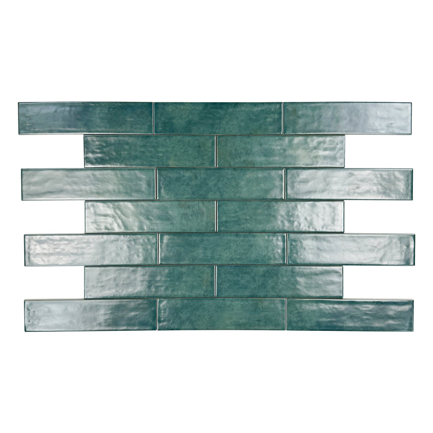 Aurora Vibes  Series Dark Sea Green  Semimatte Porcelain Artisanal Tile
