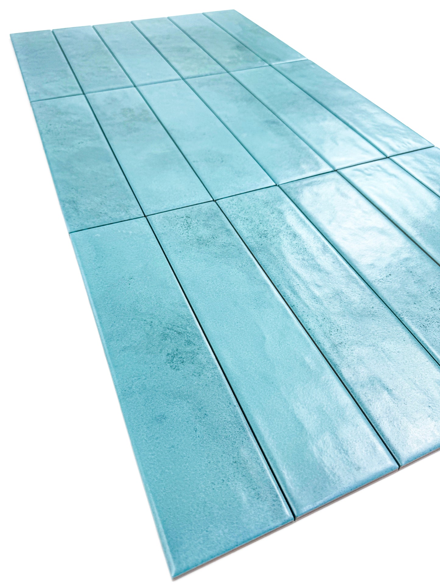 Aurora Vibes  Series Aqua blue  Semimatte Porcelain Artisanal Tile