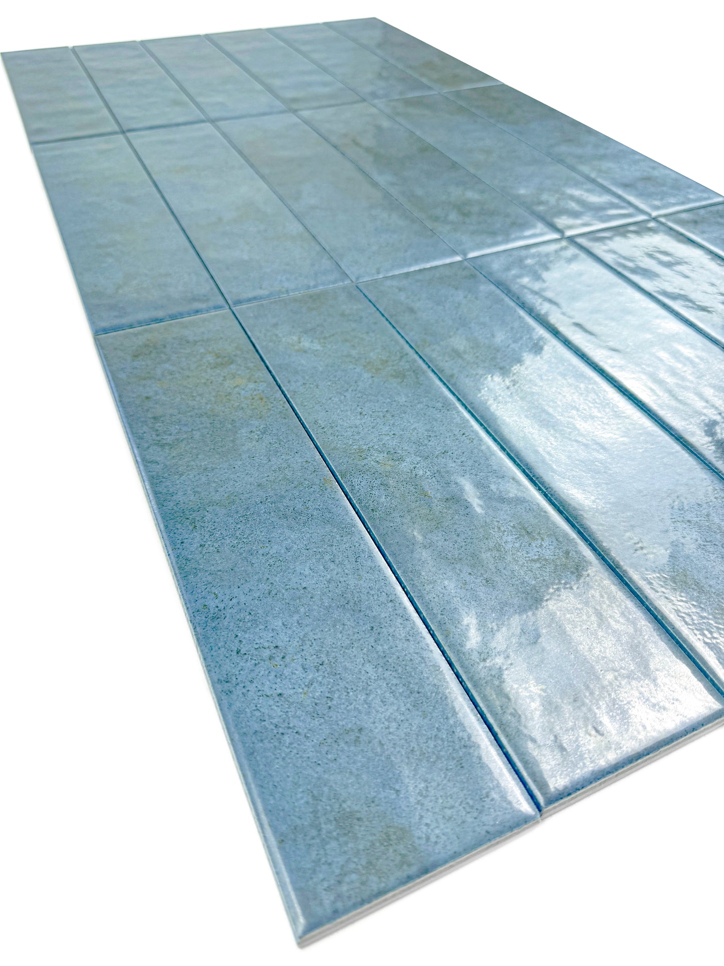Aurora Vibes  Series Sea Green  Semimatte Porcelain Artisanal Tile