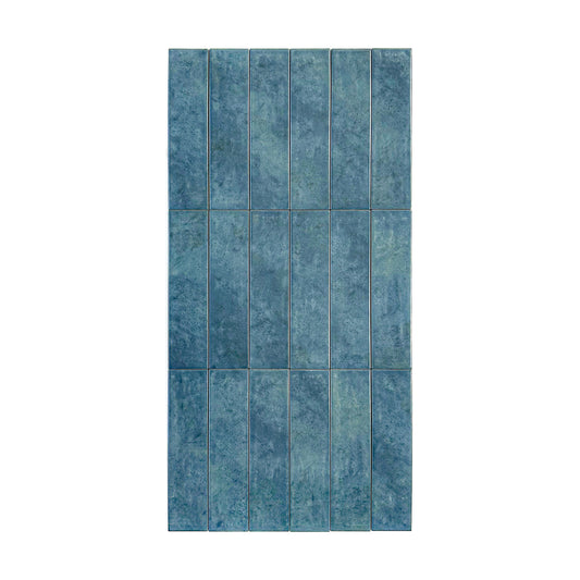 Aurora Vibes  Series Sea Green  Semimatte Porcelain Artisanal Tile