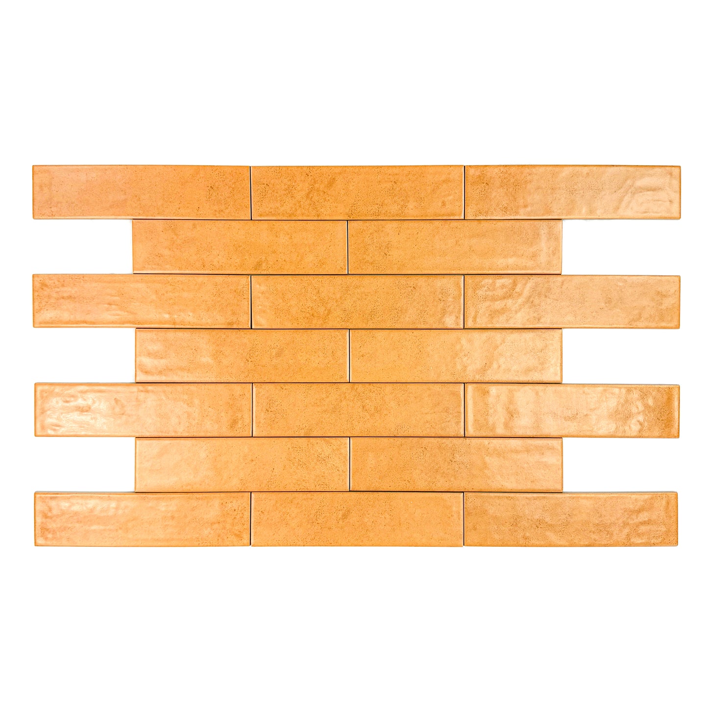 Aurora Vibes  Series Dark Orange  Semimatte Porcelain Artisanal Tile