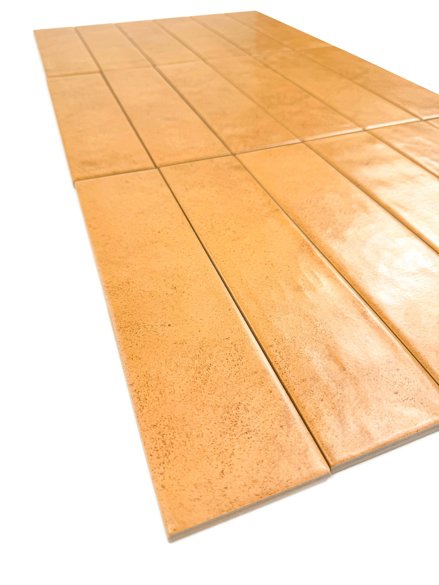 Aurora Vibes  Series Dark Orange  Semimatte Porcelain Artisanal Tile