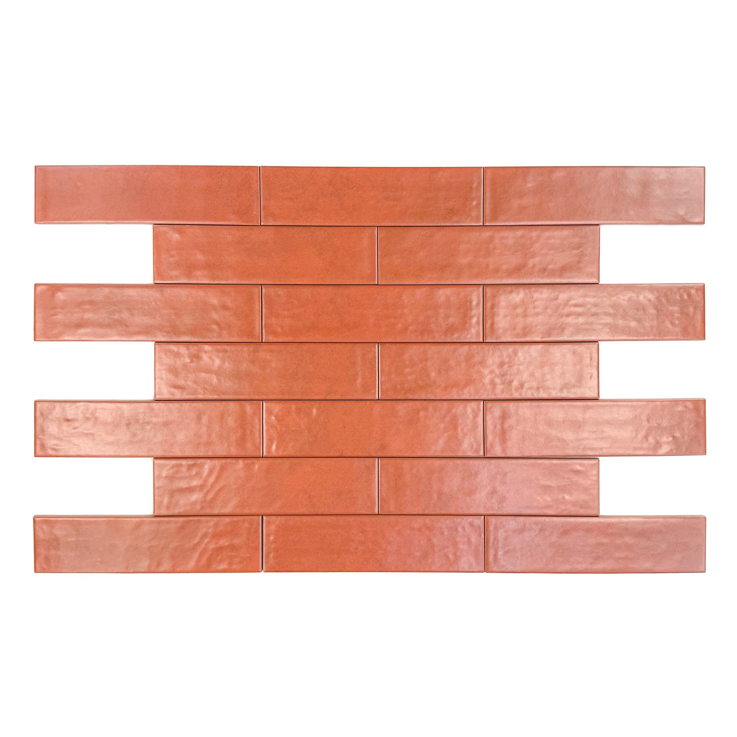 Aurora Vibes  Series Light Coral  Semimatte Porcelain Artisanal Tile