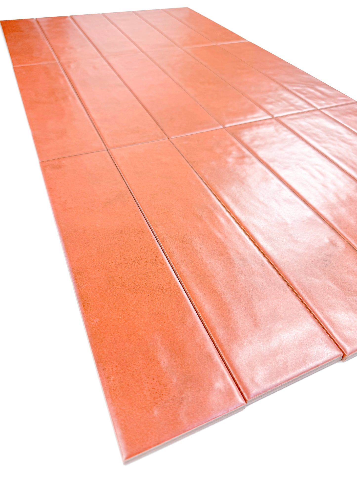 Aurora Vibes  Series Light Coral  Semimatte Porcelain Artisanal Tile