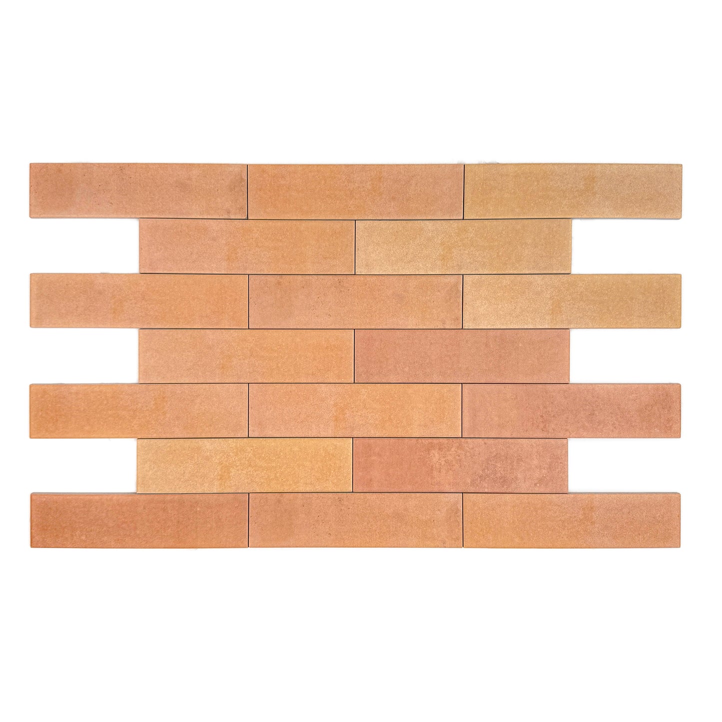 Aurora Vibes  Series Sandy Brown & peach puff Matte Porcelain Artisanal Tile