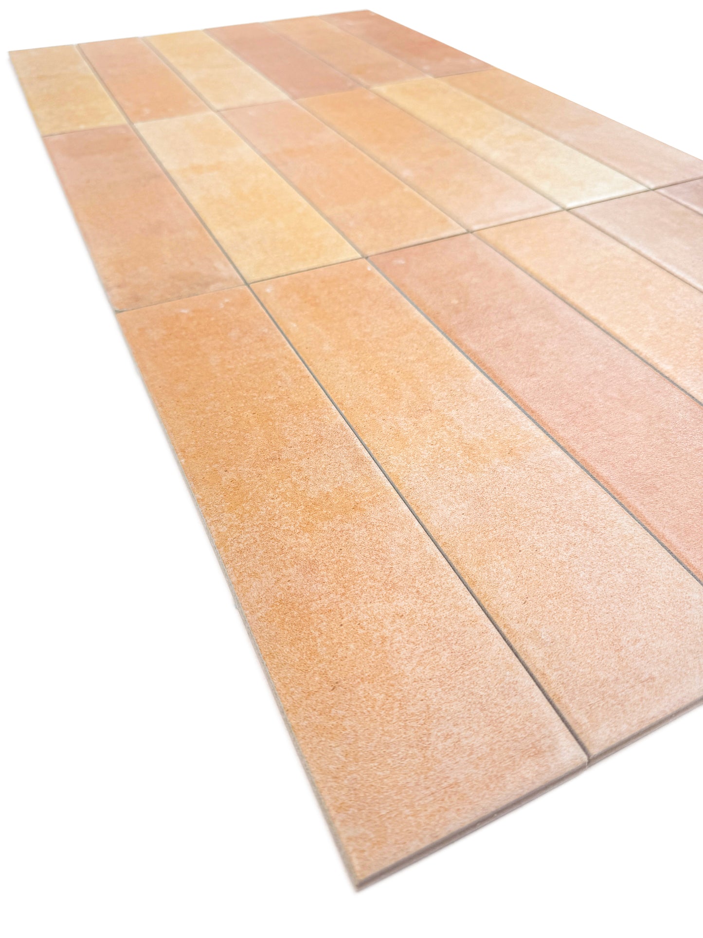 Aurora Vibes  Series Sandy Brown & peach puff Matte Porcelain Artisanal Tile