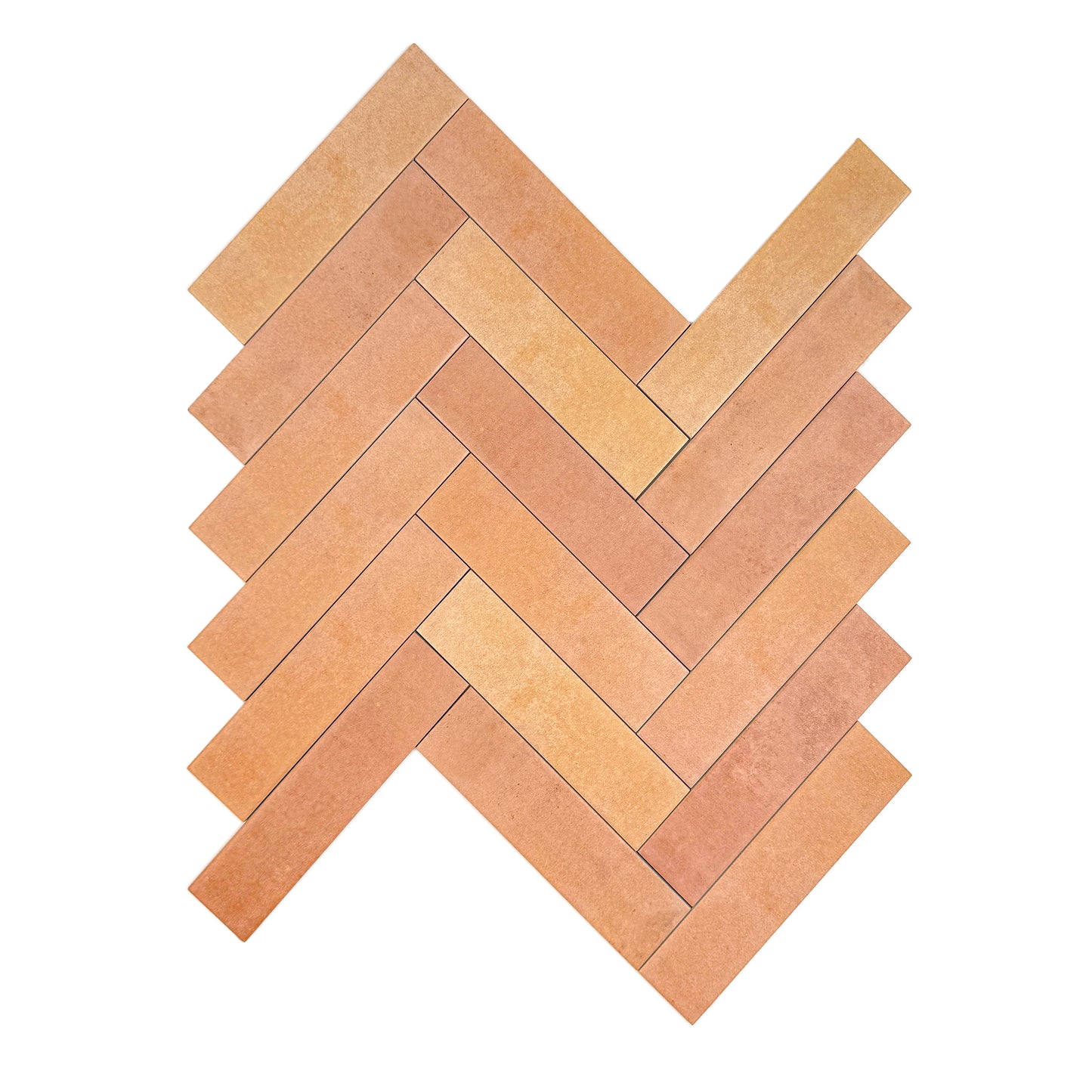 Aurora Vibes  Series Sandy Brown & peach puff Matte Porcelain Artisanal Tile