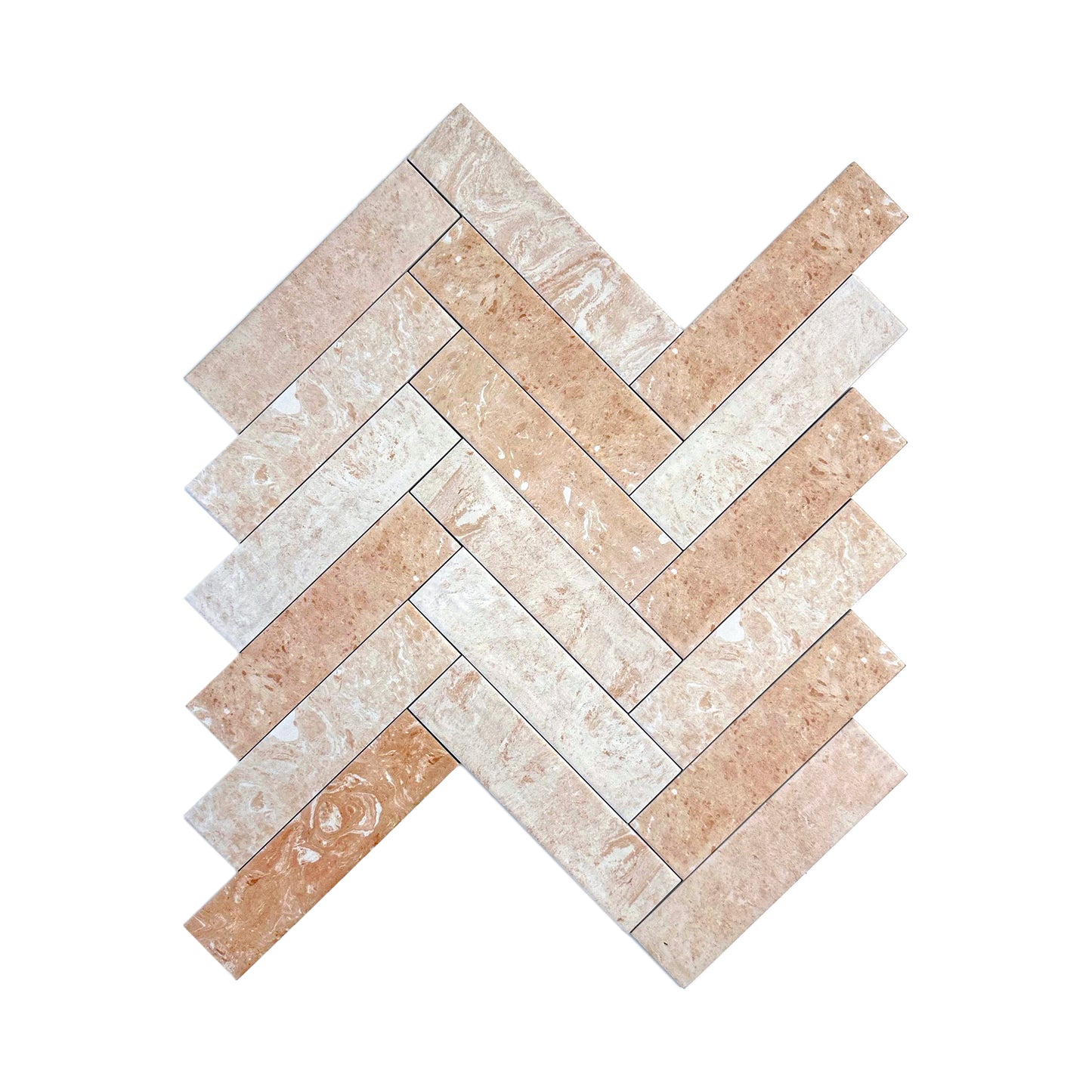 Aurora Vibes  Series Rossa Pink Matte Porcelain Artisanal Tile