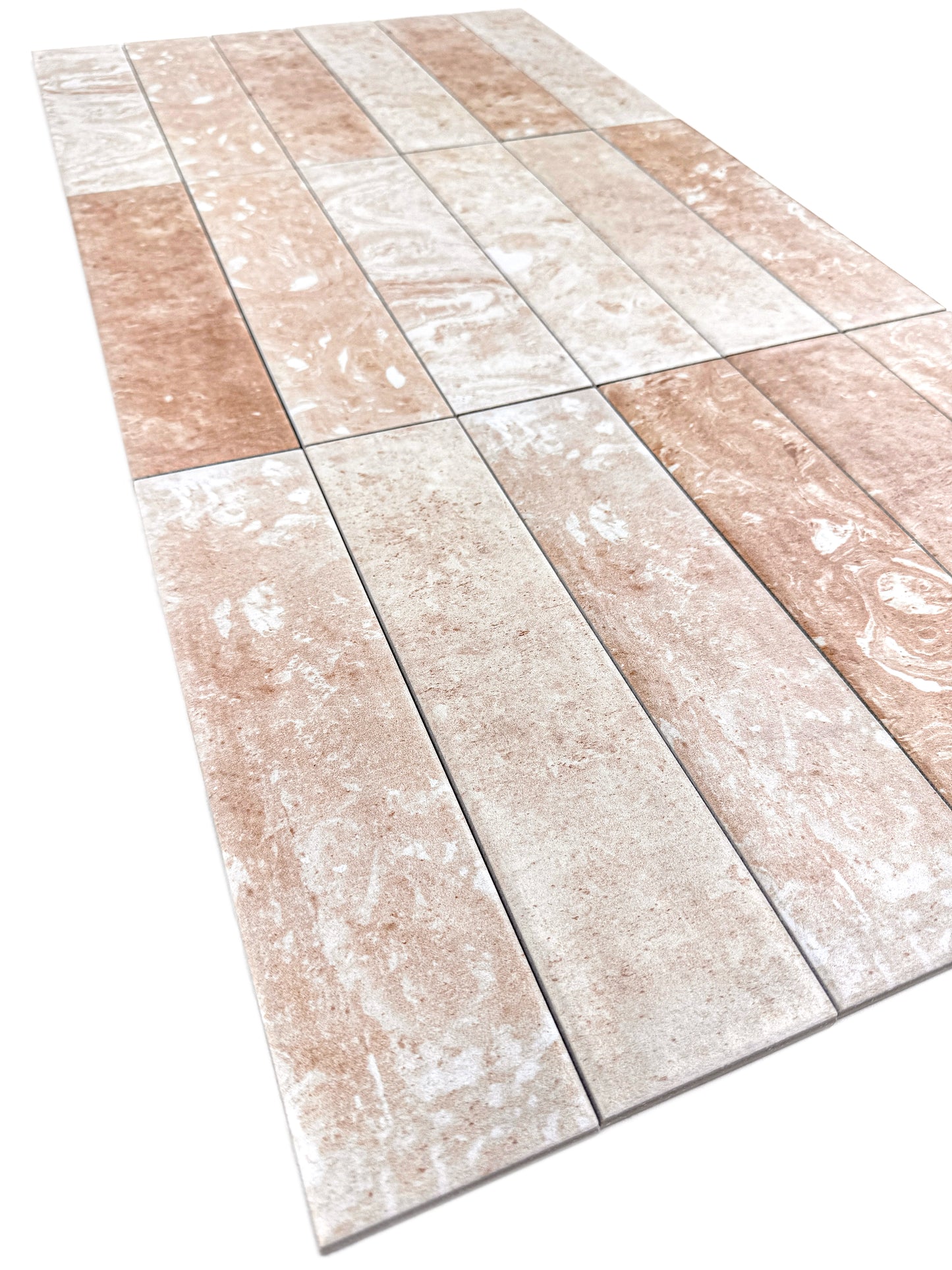 Aurora Vibes  Series Rossa Pink Matte Porcelain Artisanal Tile