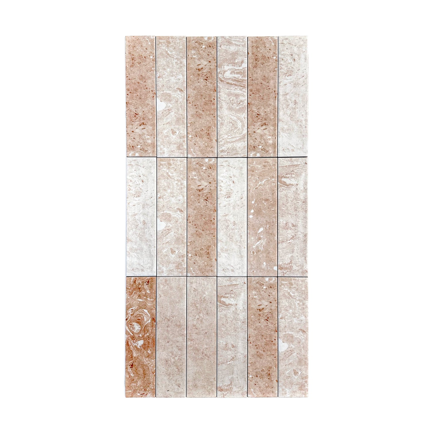 Aurora Vibes  Series Rossa Pink Matte Porcelain Artisanal Tile