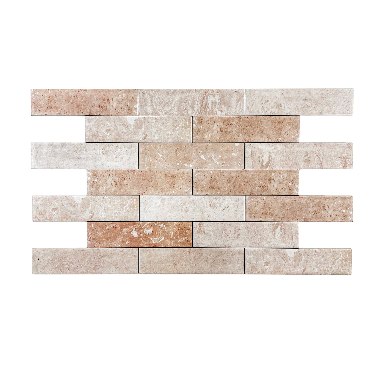 Aurora Vibes  Series Rossa Pink Matte Porcelain Artisanal Tile