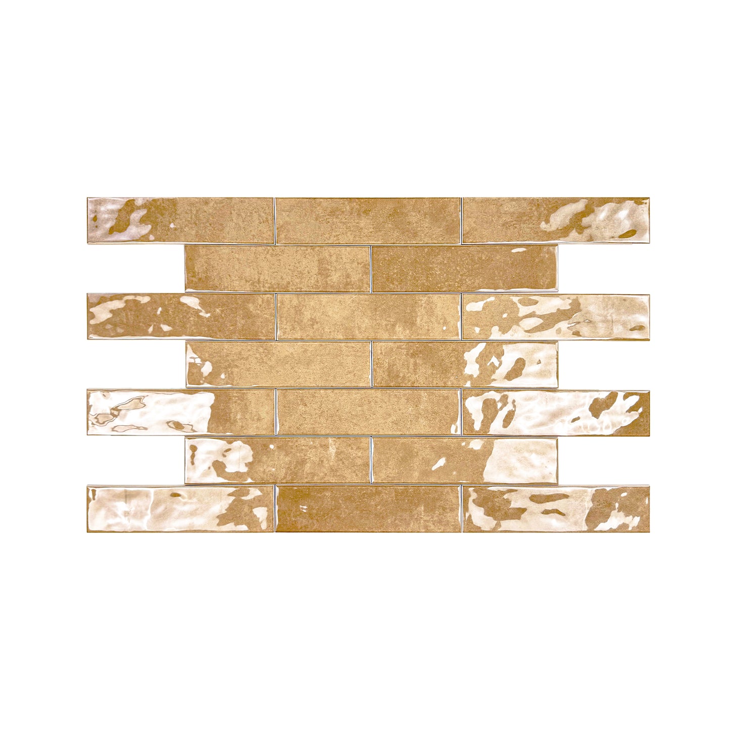 Tonal Symphony Medium Coffee Glossy Ceramic Artisanal Tile