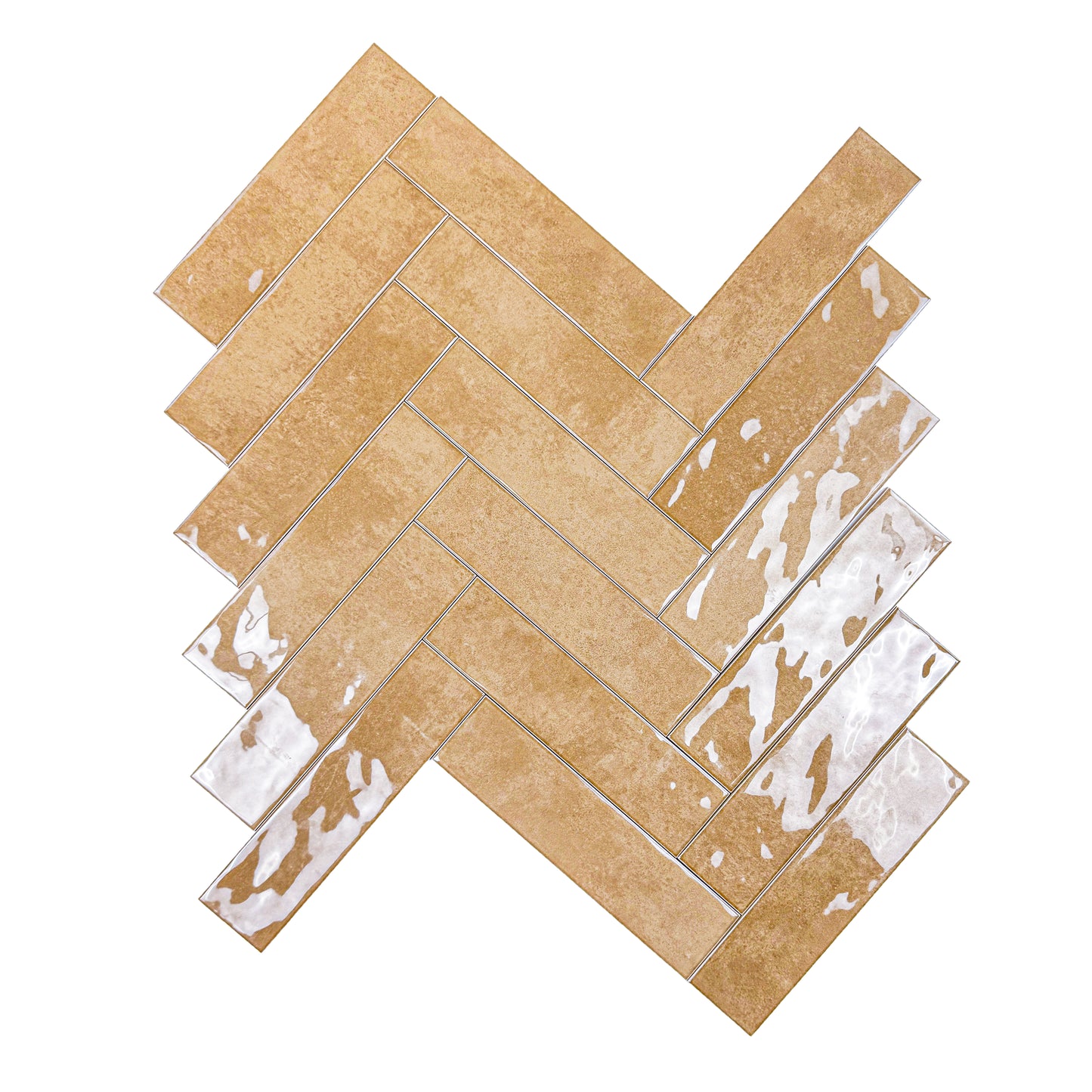 Tonal Symphony Medium Coffee Glossy Ceramic Artisanal Tile