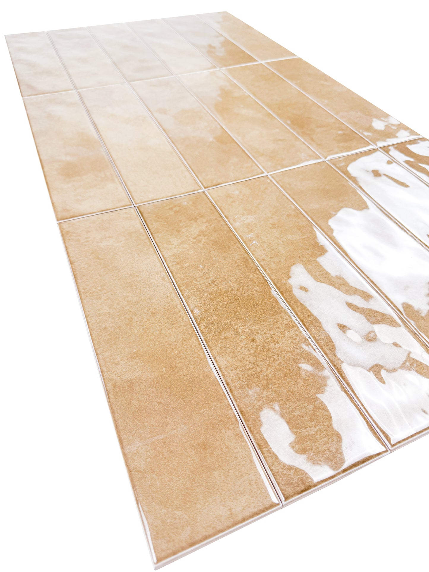 Tonal Symphony Medium Coffee Glossy Ceramic Artisanal Tile