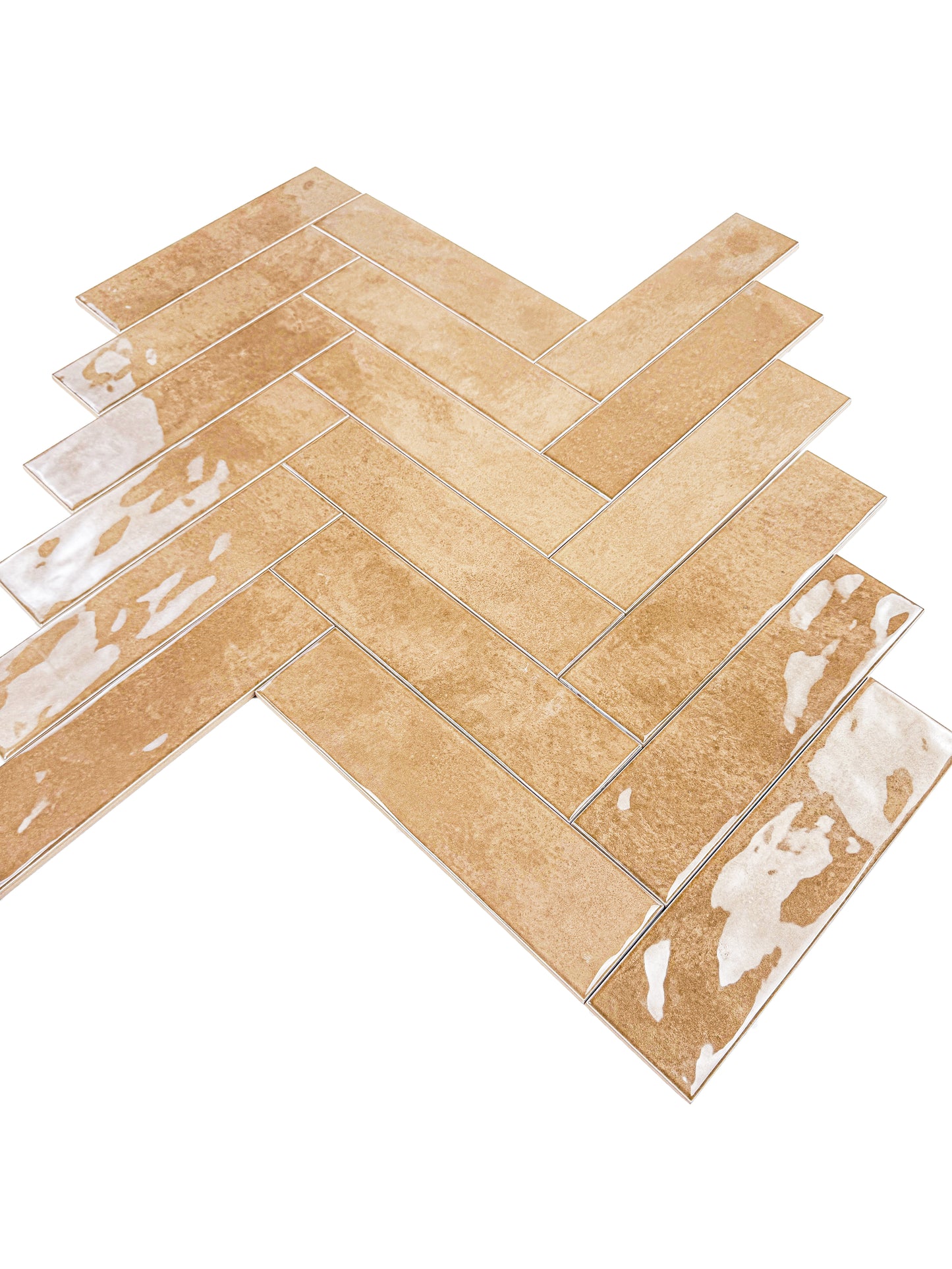 Tonal Symphony Medium Coffee Glossy Ceramic Artisanal Tile