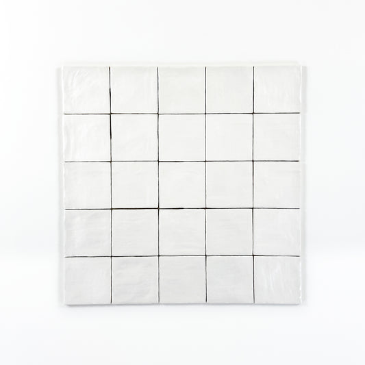 Spanish Moonlight Pearl Series Pearl White Matte Ceramic Artisanal Size