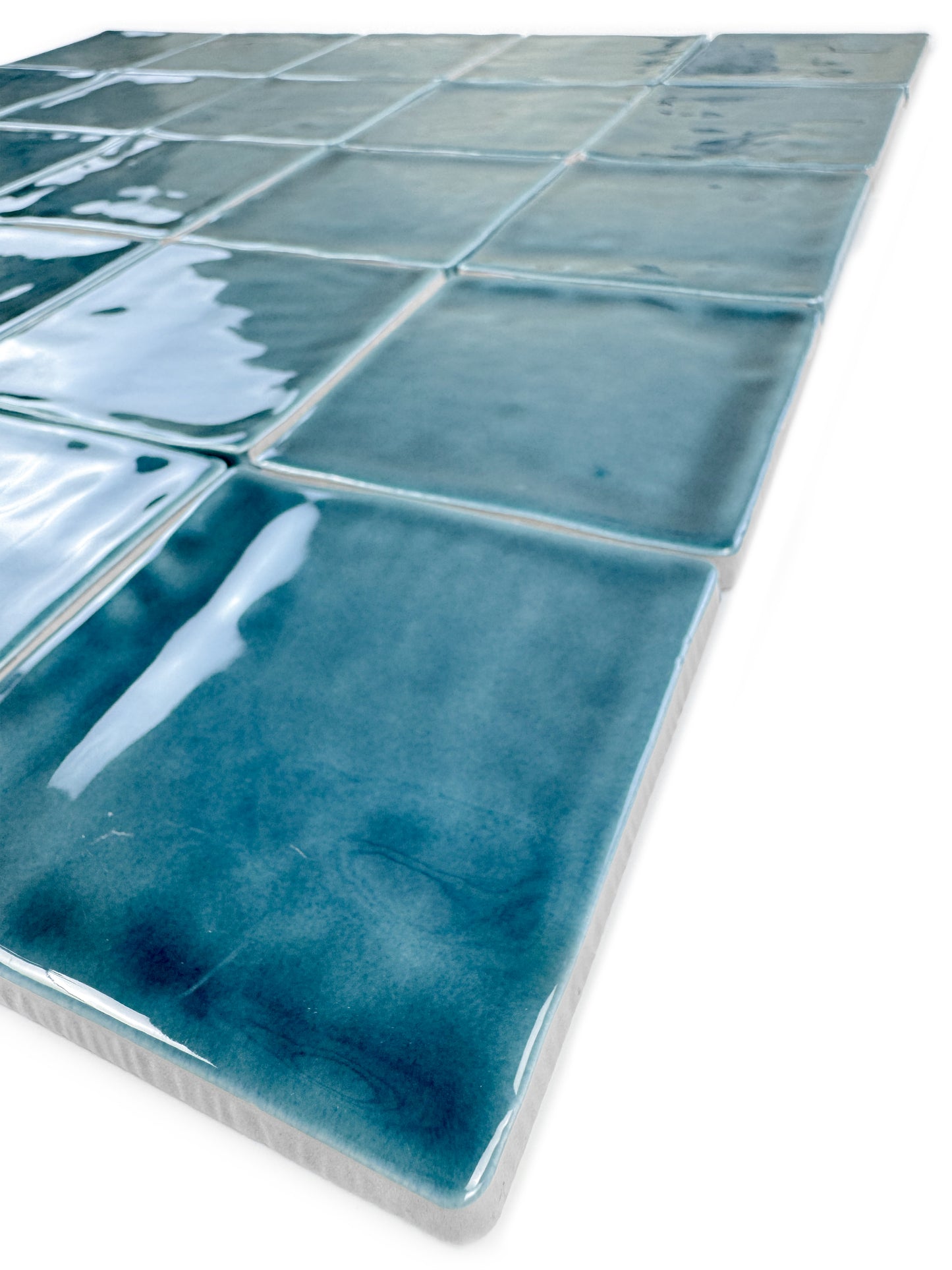 Portofino Series Capri Blue Handmade High Gloss Crackle Glaze Ceramic Tile