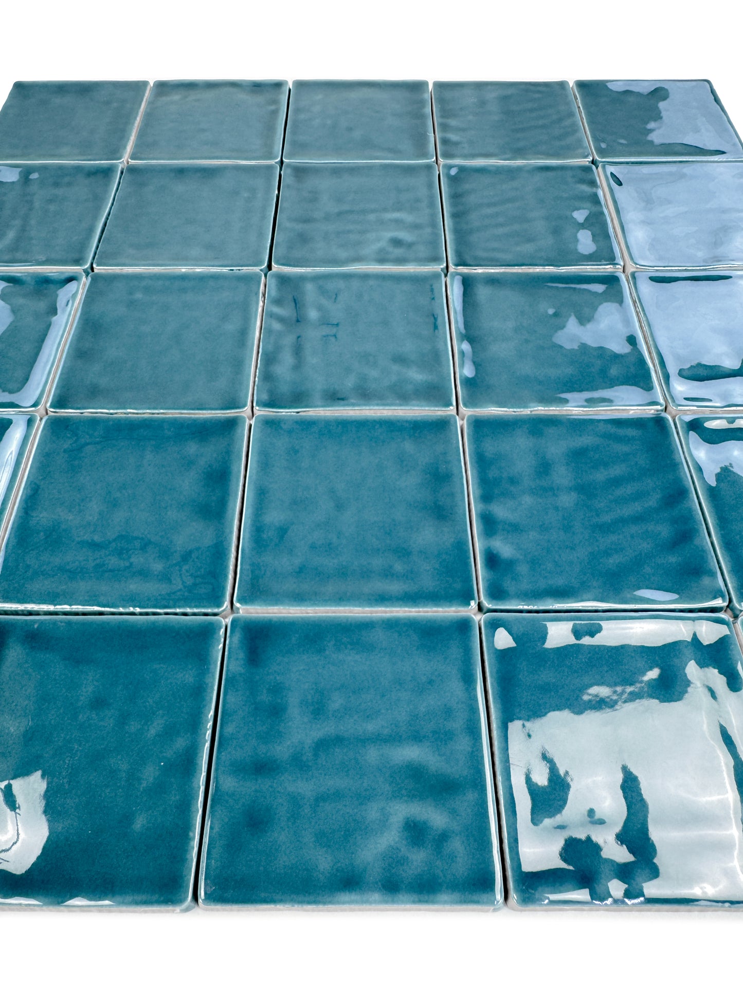 Portofino Series Capri Blue Handmade High Gloss Crackle Glaze Ceramic Tile