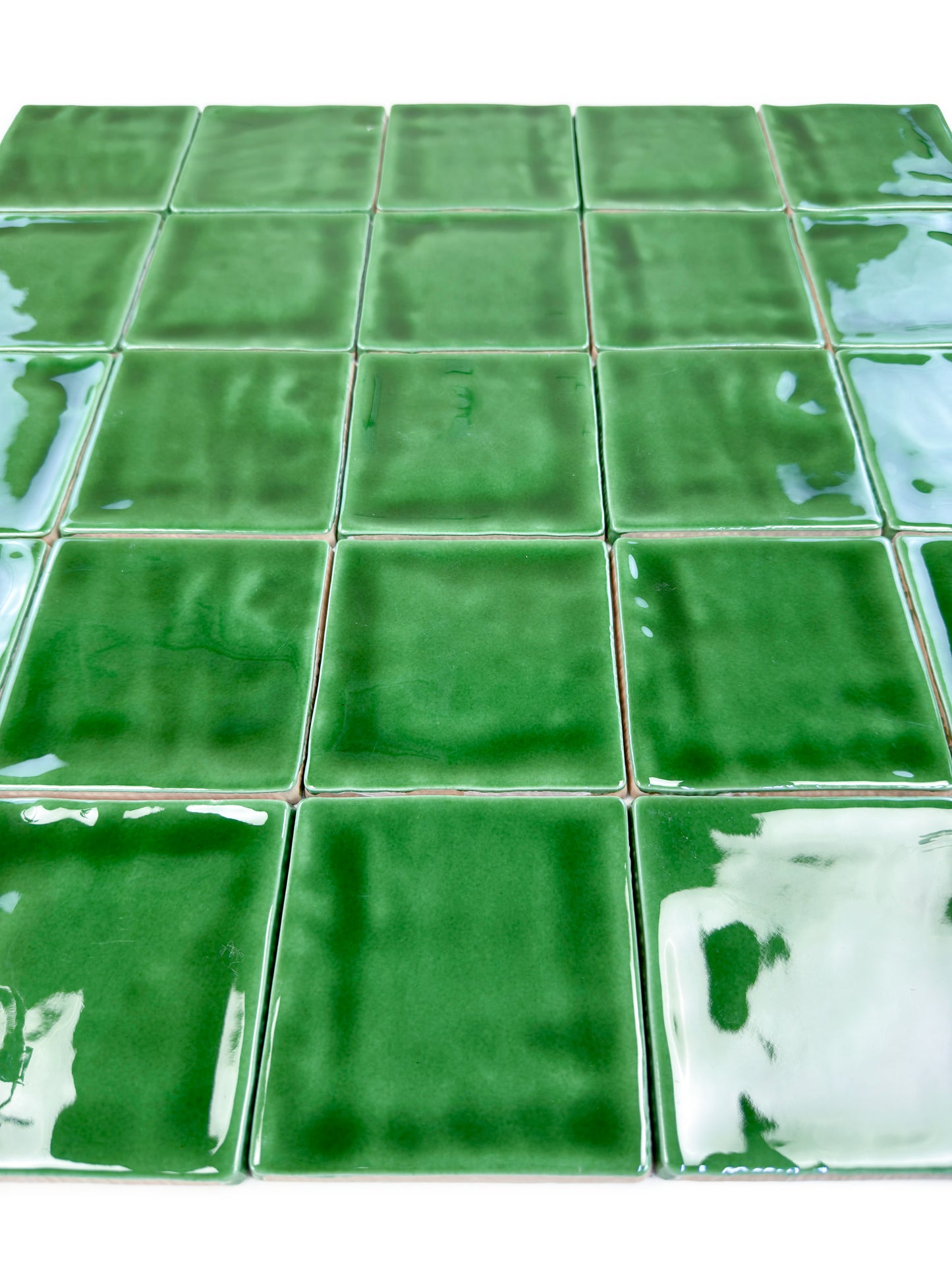 Portofino Series Jade Green Handmade High Gloss Crackle Glaze Ceramic Tile