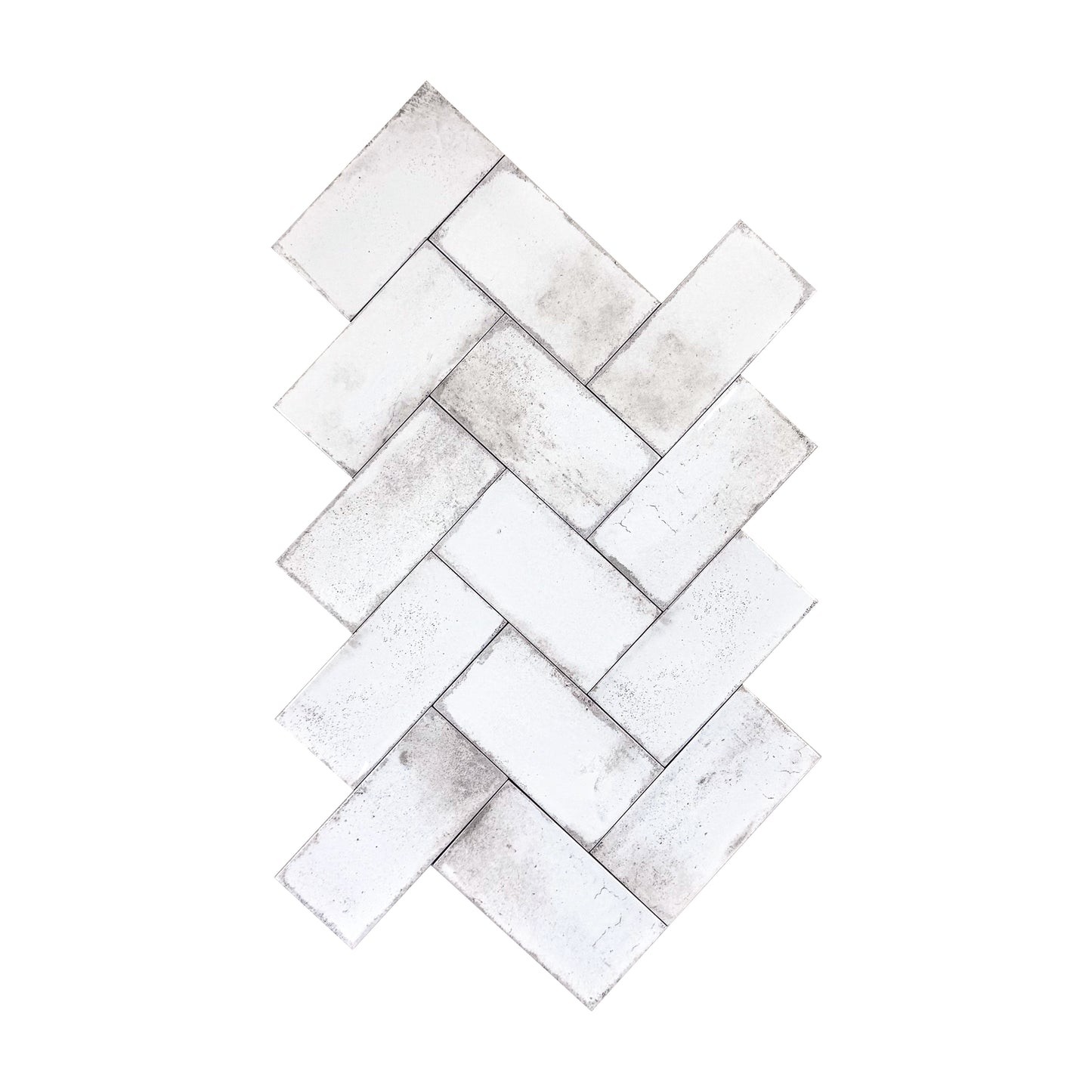 Ivory White Glossy Ceramic Artisanal Tile