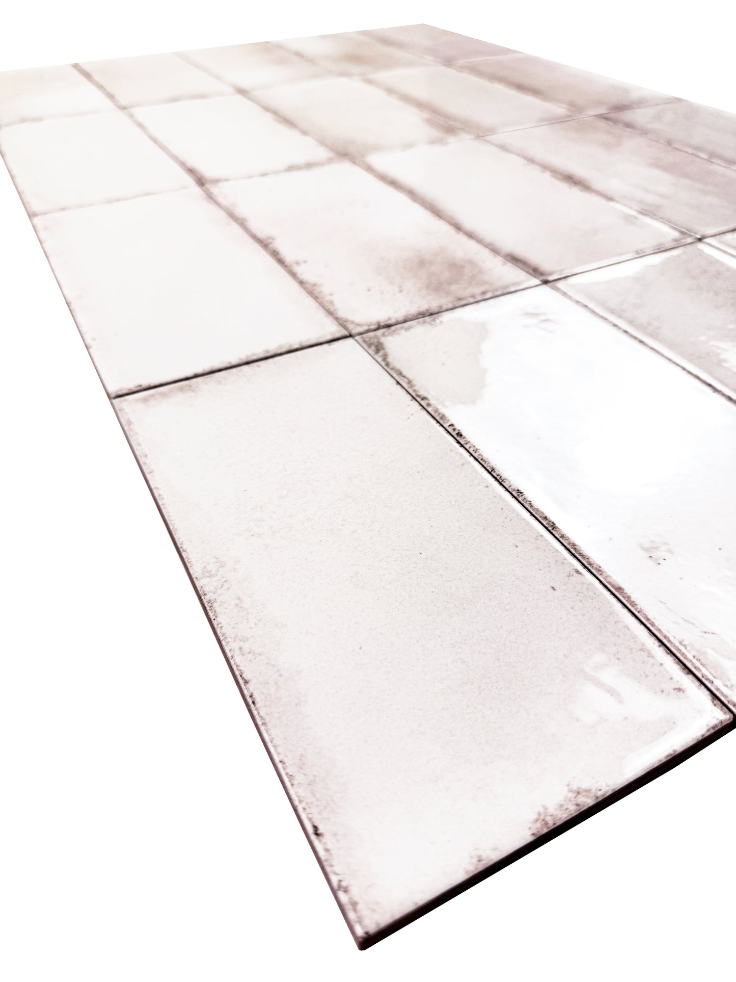 Sandy Beige Glossy Ceramic Artisanal Tile