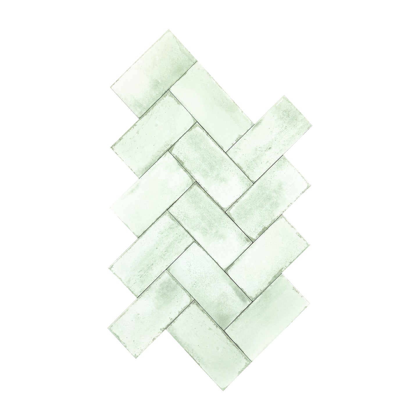 Sage Green Glossy Ceramic Artisanal Tile