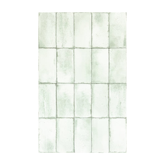 Sage Green Glossy Ceramic Artisanal Tile