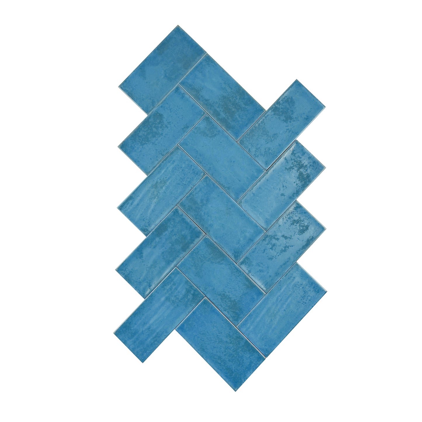 Ocean Blue Matte Ceramic Artisanal Tile